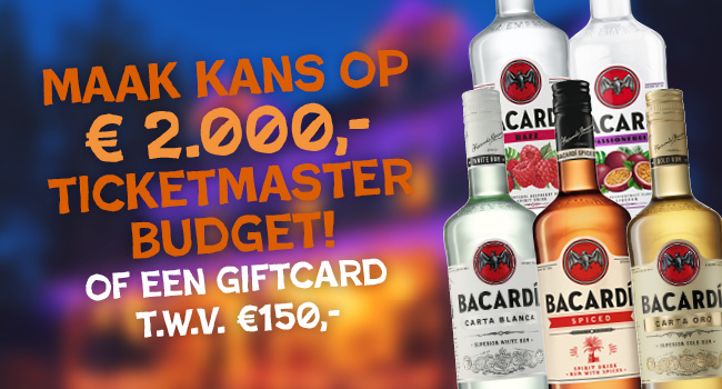 Bacardi Ticketmaster budget